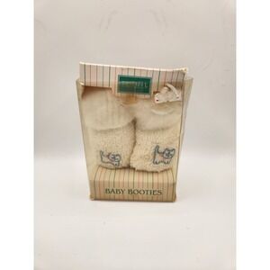 Trim Fit Inc Baby Booties White Fur Newborn To 3 Months New Open Box Vintage